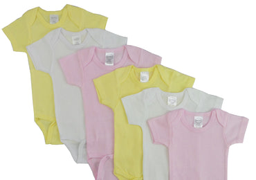 Pastel Girls Short Sleeve 6 Pack
