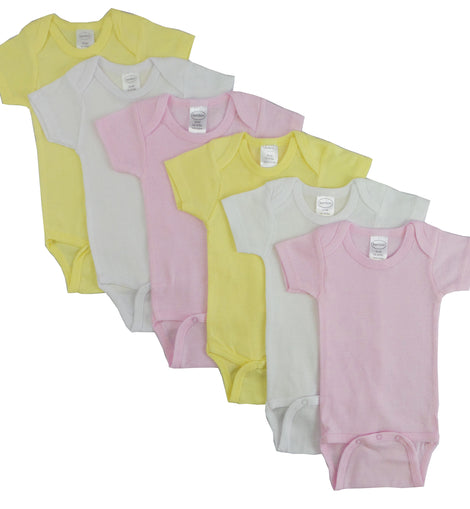 Pastel Girls Short Sleeve 6 Pack